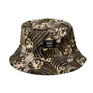 Buy brown Men Wave Beach Bucket Hat