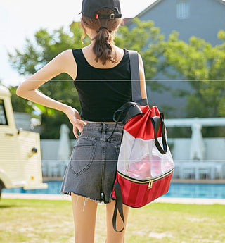 Buy red Swimming Mesh Backpack