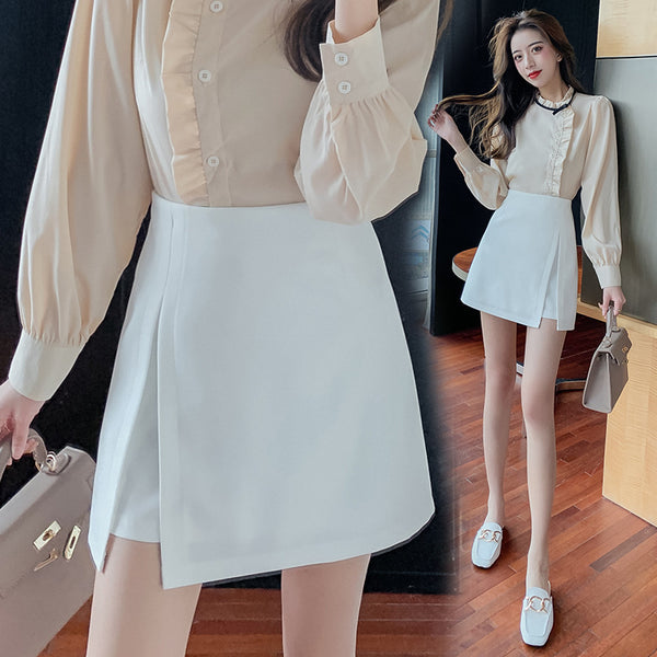 Women A-Line Split Buttock Skirt