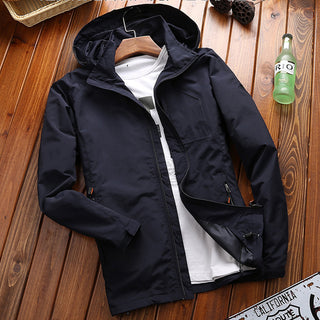 Buy royal-blue Men Casual Mid-Length Jacket