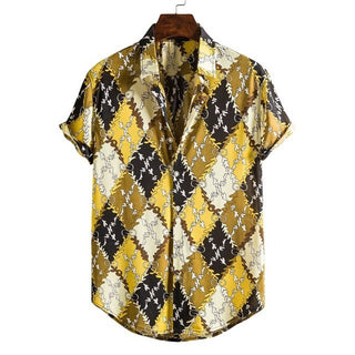 Multi Patterned Short Sleeve Loose T-shirt