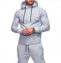 Men Solid Color Hoodie