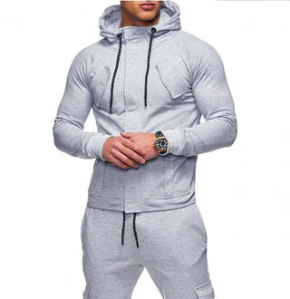 Men Solid Color Hoodie