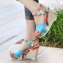 Women Floral High Heel Sandals