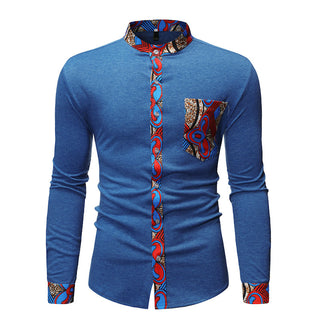 Men Cross Border Patterned Fitting Shirt