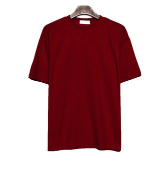 Buy red Men Solid Colored Short Sleeve T-shirt