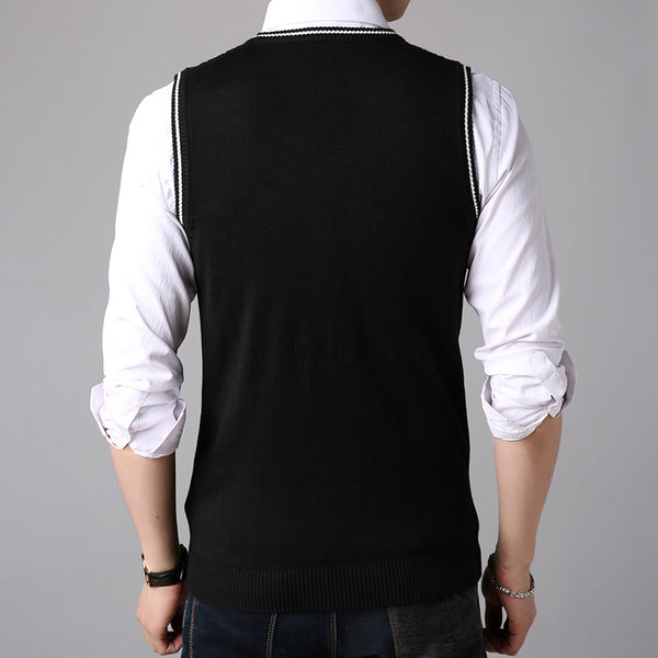 Men Casual V Neck Sweater