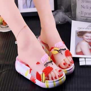 Buy red Women Printed Thick Soles Slip-on Flat Shoes