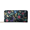 Embossed Zipper Clutch Wallet