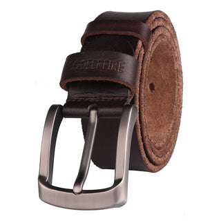 Buy brown High-end Pin Buckle Leather Belt