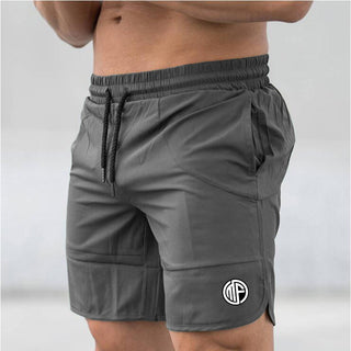 Buy gray Men Fitness Casual Running Five-Point Pants