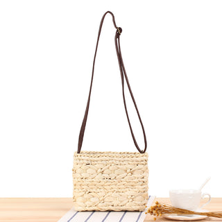 Women Crossbody Hand-Woven Straw Bag