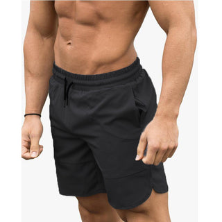 Buy black-a Men Fitness Casual Running Five-Point Pants