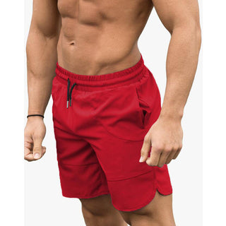 Buy red-a Men Fitness Casual Running Five-Point Pants