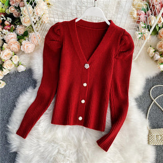 Buy red Women V-neck Sweater