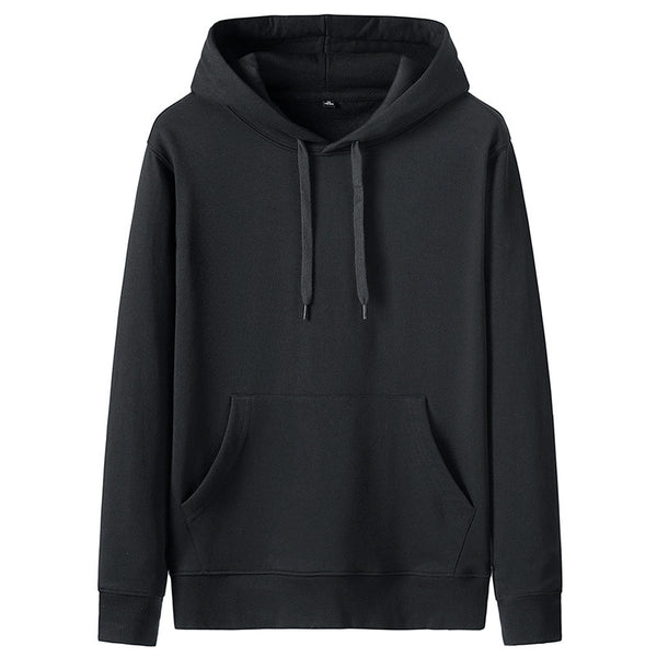 Men Long Sleeve Patch Pocket Hoodie