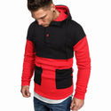 Men Casual Color Block Hoodie