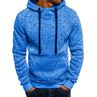 Buy blue Men Soft and Comfortable Solid Hoodies