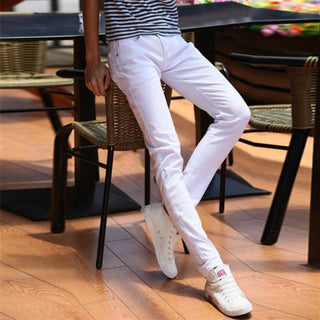 Buy white Men Stretch Slim Fit Trendy Jeans