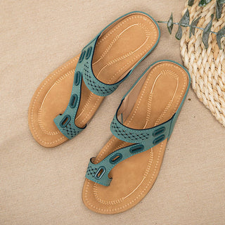 Buy green Women Flat Single-Toe Strapped Sandals