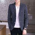 Men Casual Plaid Blazer