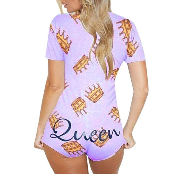 Women Short Romper Jumpsuit Sleepwear