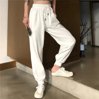 High Waist Casual Drawstring Sweat Pants