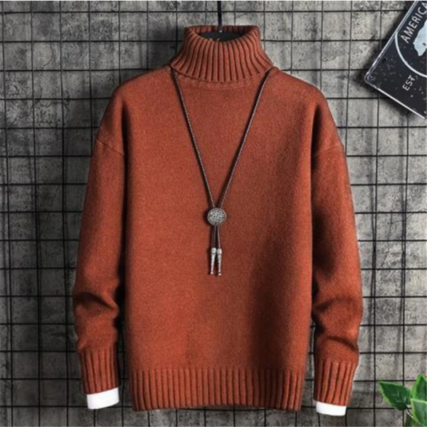 Men Turtleneck Velvet Bottoming Sweater