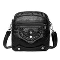 Women Leather Multi-Pocket Crossbody Bag