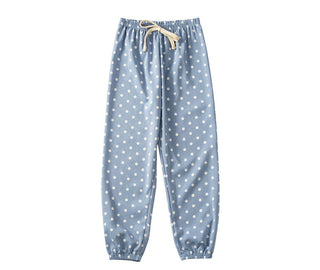 Buy blue Girls Polk-a-dotted Elasticated Pants