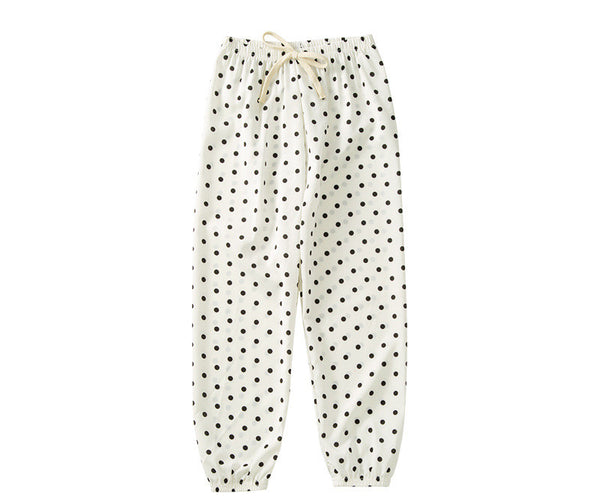 Girls Polk-a-dotted Elasticated Pants