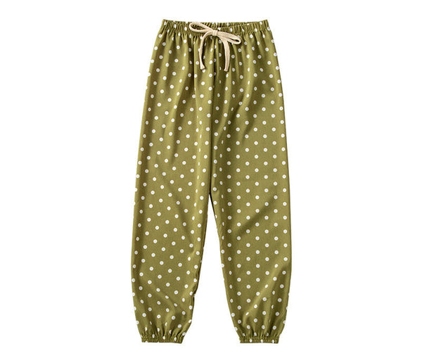 Girls Polk-a-dotted Elasticated Pants