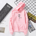 Rose Tracing Polyester Hoodie