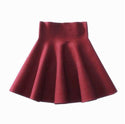 Stretchy Slim Pleated and Solid Skirt