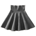 Stretchy Slim Pleated and Solid Skirt