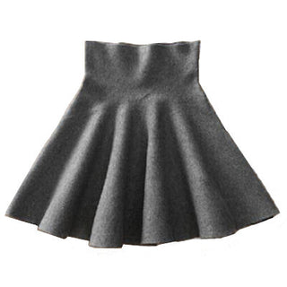 Stretchy Slim Pleated and Solid Skirt