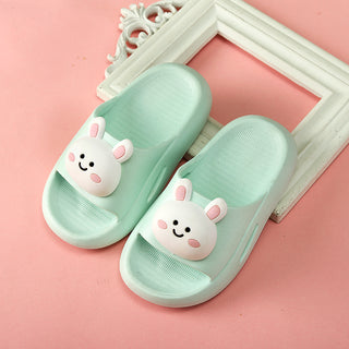 Buy light-blue Kids Leather Bunny Slippers