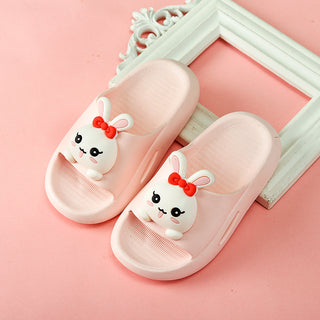 Kids Leather Bunny Slippers