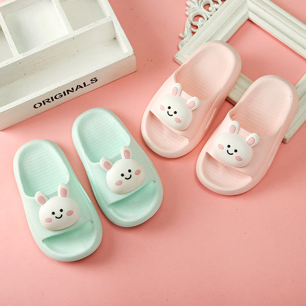 Kids Leather Bunny Slippers