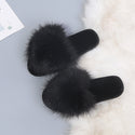 Fur Heart Strapped Slip-on Plush Comfort Shoes