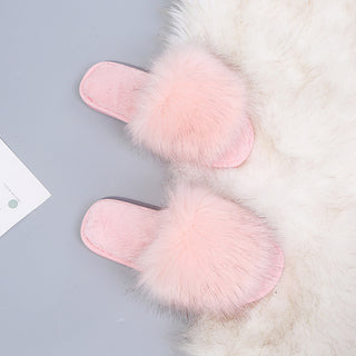 Buy pink Fur Heart Strapped Slip-on Plush Comfort Shoes