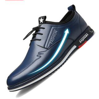 Buy increased-in-blue Men&#39;s Summer Real Leather Shoes