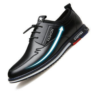 Buy increased-in-black Men&#39;s Summer Real Leather Shoes