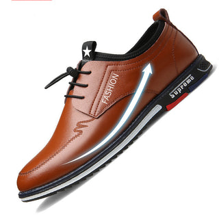 Buy increased-in-brown Men&#39;s Summer Real Leather Shoes