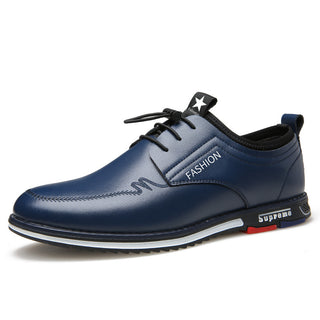 Buy blue Men&#39;s Summer Real Leather Shoes