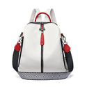 Soft Leather Mid-Zipper Backpack