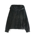 Women Composite Velvet Hooded Sweater