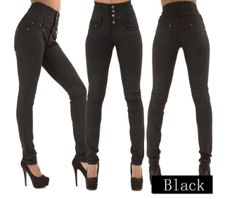 Women Elastic High Waist Jeans