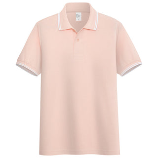 Men Solid Stand-up Collar Polo Shirt