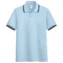 Men Solid Stand-up Collar Polo Shirt